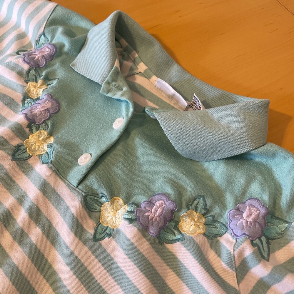 Vintage floral Alfred Dunner Polo XL